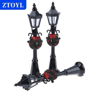 [COD]🔥🔥🔥ZTOYL 1/12 Dollhouse Miniature Christmas Park Street Lamp Doll Streetlight Decor Toy