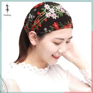 🔥ส่วนลด 10 บาท สำหรับการซื้อ 1 ชิ้น🔥ราคาถูก ผ้าโพกหัวปักลายลูกไม้แบบย้อนยุคสำหรับผู้หญิงผ้าโพกศีรษะดอกไม้ผ้าโพกศีรษะเครื่องประดับผม
