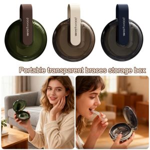 DOOUR Breathable Braces Storage Box Teeth Care Transparent False Teeth Container Portable Large Capacity Denture Organizer for HomeTravel