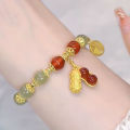 🔥Orfila Creative Lucky Peanut Bracelet Chinese-style Vintage Hetian Jade Beaded Bracelet For Women. 