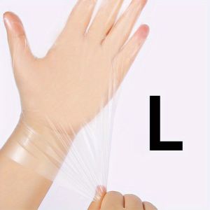 100Pcs Latex Gloves Kitchen TPE Disposable GlovesTransparent Protective Gloves Cleaning for Kitchen