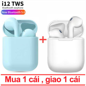 【Mua 1 tặng 1】Tai nghe bluetooth tai nghe không dây i12 Cảm ứng vân tay 5.0 âm thanh cực chuẩn màu sắc tươi trẻ bản cao cấp