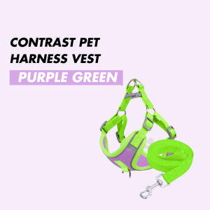 CAT DOG HARNESS LEASH BREATHABLE VEST PLAIN FLOWER DESIGN for Puppy with Flower Decoration Kolar Bunga 狗狗背心