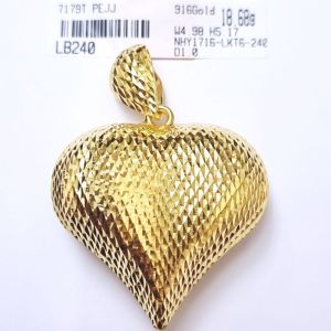 JIN JING LOKET LOVE LEBAR 4.98CM EMAS 916 TULEM 18.68G