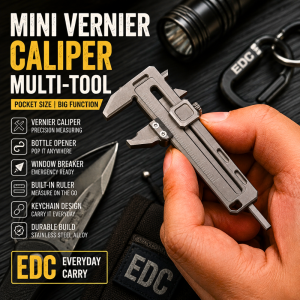 TL306 Multi-Functional Mini Vernier Caliper Keychain EDC Pocket Tool