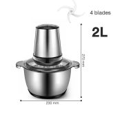 SIMMO Meat Grinder Blender Mincer 2L/3L/5L 500W 4 Cutting Blades Multifunctional Electric Mixer Grinder Food Processor