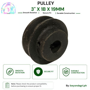 Pulley 3" X 1B X 19MM for Engine Transmission Kuliglig Hand Tractor