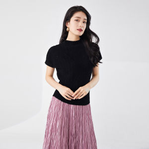 Z1166-2 One Size (45-75kg) Loose T-Shirt Summer Hot Rhinestone All-Match Sanzhai Short-Sleeved Shirt