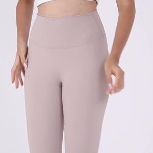 Lulu Khỏa Thân cảm thấy Quần Yoga không có sự bối rối dòng liền mạch eo cao nâng hông thể thao Quần thể dục cho phụ nữ