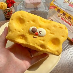 Milk Cow Toast Squishy Slow Rebound Fidget Toy Realistic Cookies Bread Stress Relief Toy Gift for Adults