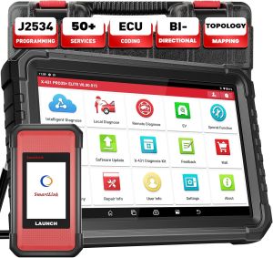 LAUNCH X431 PRO3S+ Elite 2026 All-in-One Bidirectional Scan Tool with J2534 Protocols HD Trucks Scanner Topology Map 60+Service ECU Code Full Function Scanner CANFD/DoIP/D-PDU/FCA 2 Yrs Update