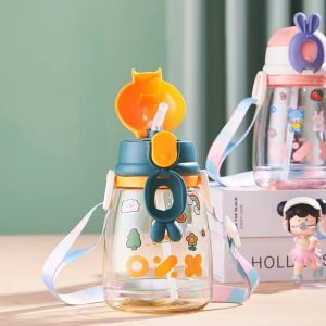 กระติน้ำเด็ก ชุดขวดน้ำเด็ก สำหรับกระบอกการน้ำเด็กในโรงเรียน ลายการ์ตูนน่ารัก ขนาด 600 ml (SB661)