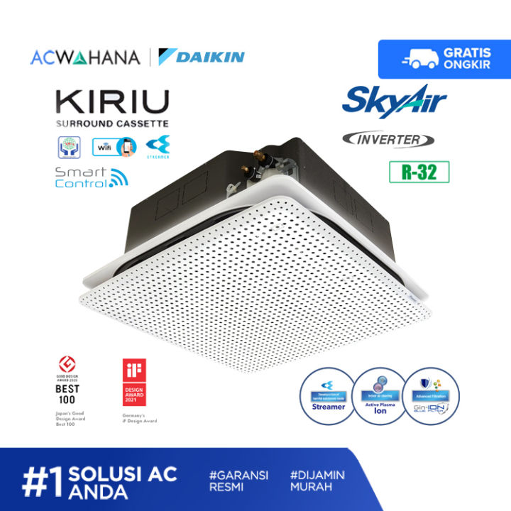 Daikin AC Surround Cassette Kiriu Skyair Smart Inverter Malaysia R32 4 ...