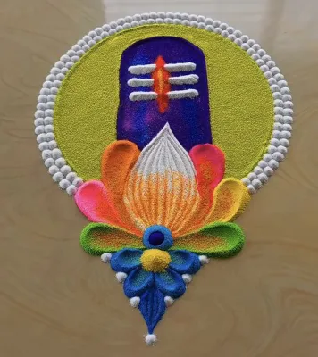 rangoli kolm powder kolam color podi prayer decoration