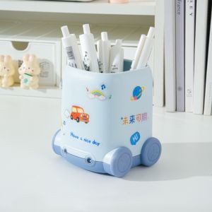 ANANAA Hình xe Hộp đựng bút Đa chức năng Sức chứa lớn Xô đựng văn phòng phẩm Hoạt hình Túi để bàn Quà Tặng sinh viên