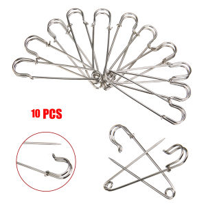 10PCS Large Heavy Duty Stainless Steel Big Safety Pin Blanket Crafting for Making Wedding Bouquet Brooch DIY Decoration