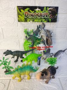 DINOSAUR SET TOY RUBBERIZED 6 PIECES TOY FOR KIDS