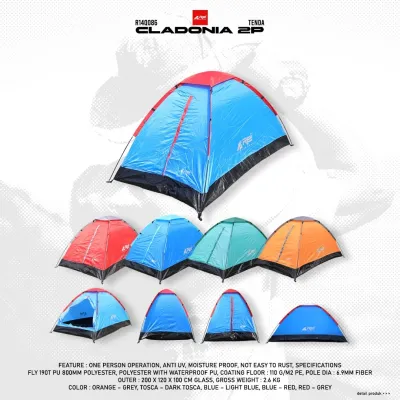 Tenda Camping Cladonia Kapasitas 2 orang Arei Outdoorggear
