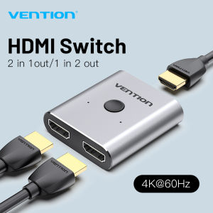 Vention HDMI Switcher 4K Bi-Directional 2.0 HDMI Switch 4K 60Hz HDMI Splitter 2 in 1 out &HDMI Switch 1 in 2 out Converter  for Laptop TV Projector PS5 Dual HDMI adapter