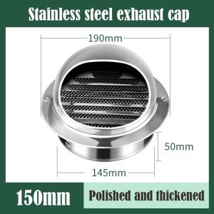 Air vent Stainless steel wall ceiling air vent ducting ventilation exhaust grille cover outlet heating 304 Stainless Steel Wall Outlet Air Vent Ducting Ventilation Exhaust Grille Cover Vent Pipe Cover