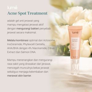 LUME Acne Spot Treatment Obat Totol Gel Oles Meredakan Dan Memudarkan Serum Anti Jerawat Wajah Memudarkan Bekas Noda Jerawat