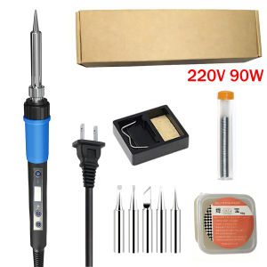 220V 90W Digital Display Soldering Iron Kit Adjustable Temperature 180-500°C 9 in 1 Soldering Iron Heavy Duty Original