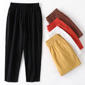 Pant for Women 2023 New Retro Small Feet Casual Pants Thin Loose Nine Point Radish Pants