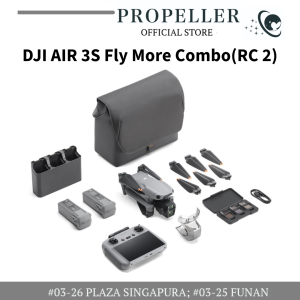 DJI Air 3S - Camera Drones | 1" CMOS Sensor | New Air Aesthetic | Next-Gen Smart RTH | Medium Tele & Wide-Angle Dual Primary Cameras | Omnidirectional Obstacle Sensing*