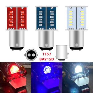 1pcs Motorcycle Tail Light Flash 1157 LED Strobe Signal Blinker Stop Brake Light BAY15D Bulb Flashing 12V 30SMD Motor