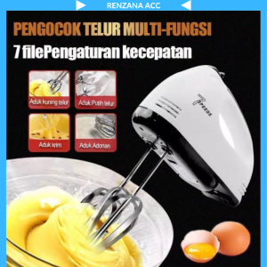HAND MIXER TANGAN 7 KECEPATAN ALAT DAPUR PEMBUAT KUE MIXER HEMAT LISTRIK
