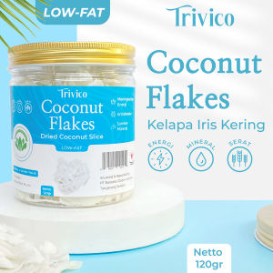 TRIVICO | DRIED COCONUT FLAKES ORGANIC | KELAPA SERUT KERING PREMIUM | KELAPA IRIS KERING PREMIUM