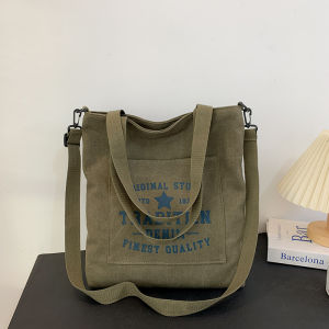 NALLCHEER กระเป๋าสะพาย กระเป๋าสะพายผญ กระเป๋าสะพายผู้หญิง กระเป๋าแฟชั่น กระเป๋า ผ้า canvas กระเป๋าสะพายข้างสำหรับทั้งหญิงและชายกระเป๋าสะพายข้างกระเป๋าคู่รัก Ins กระเป๋าถือผ้าใบสไตล์ญี่ปุ่น