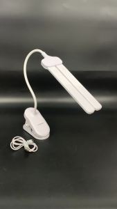 4000mAh Rechargeable Desk Lamp Dual Head Clip On Light Eye Caring LED Table Lamp 360 Flexible Gooseneck Stepless Dimming 3 Color Temperatures for Office Study Dorm