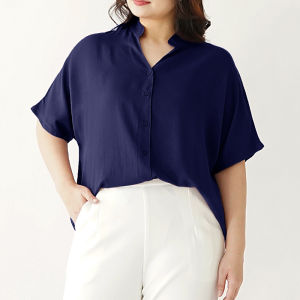 Big size shirt / kemeja lengan pendek jumbo polos bahan adem