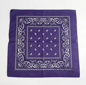 12PCS 55CMX55CM Men Women Hip Hop Headbands Fashion Scarves Hairbands Sports Headwear Wrist Handkerchief Retro black blue Paisley Square Bandana Cotton