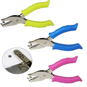 6mm Single Hole Puncher with Non Slip Handle Color Random DIY Paper Cutter Ticket Book Punches Craft Office School Supplies