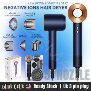 KHIND Super Leafless High Speed Hair Dryer Negative Ions Hair Care Salon Fast Drying Low Noise ThermoControl HairStyling