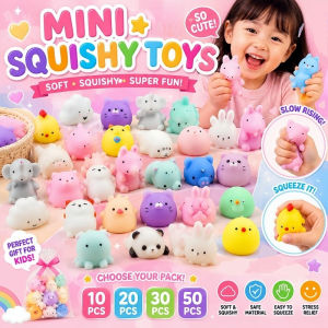 30PCS Mini Squeeze Toy Cute Animal Squishy Toy Soft Stress Relief Squeeze Ball for Kids