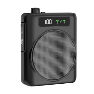 Portable Wireless Loudspeaker With 2pcs Magnetic Bluetooth Lavalier Microphones
