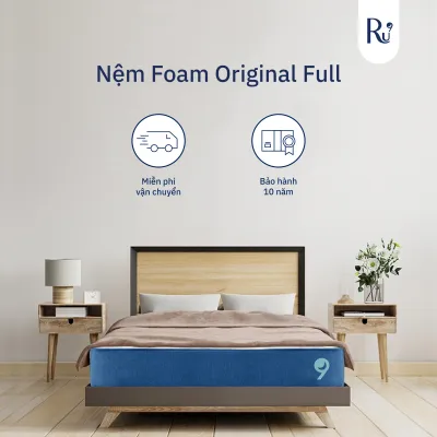 Nệm Foam Original Ru9 Cao Cấp | Độ Dày 20cm và 25cm | 3 Lớp Foam Nâng Đỡ Cơ Thể | Hạn Chế Chuyển Động | Đủ Kích Thước