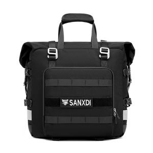 SWIFTTIDE ไม่ซึมน้ำ กระเป๋าข้างมอเตอร์ไซค์ ความจุขนาดใหญ่ 20 ลิตร กระเป๋าข้างจักรยาน ใช้งานได้จริง กระเป๋าด้านในที่ถอดออกได้ กระเป๋าที่นั่งหลัง ของตกแต่งมอเตอร์ไซค์