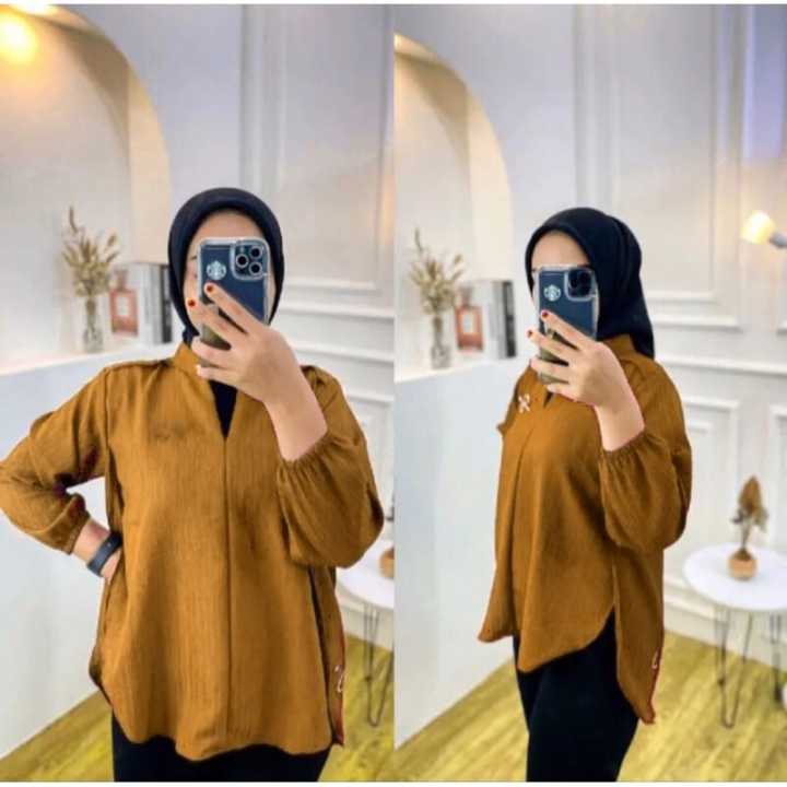 OUTER%20BABY%20CRUSH%20ATASAN%20WANITA%20BELAHAN%20SAMPING%20LIVIA%20BLUS%20BAJU%20WANITA%20BLOUSE%20KEKINIAN%20-%20Image%205