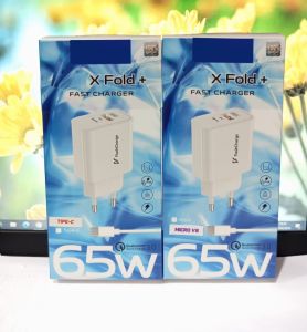 Charger VVO X FOLD+ 65W Adapter 1 USB + USB TYPE C Quick Charge 3.0 Support Fast Charging
