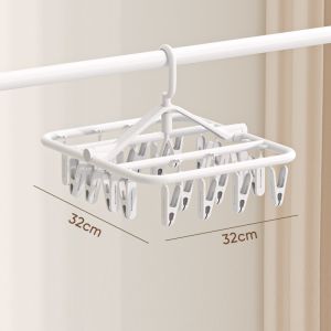 To Be Best ที่หนีบผ้าพร้อมราวแขวน วัสดุพลาสติก ราวแขวนทรงสีเหลี่ยม  มี2 ขนาดให้เลือก 20 ตัวหนีบ และ 32 ตัวหนีบ