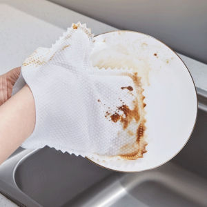 10pcs Disposable Cotton Mop Gloves Dust Removal Wash Dishes Clean Desk Windows Cleaning Gloves