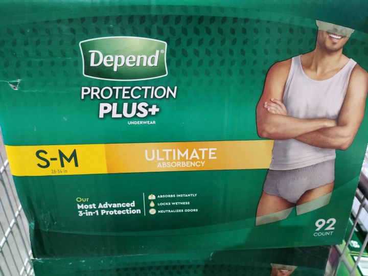 Depend Maximum S-M Fit-Flex Underwear Adult Diaper For Men 92s / Tingi ...