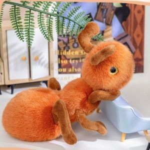 ERMENLED Soft Ant Plush Toy Emotional Appease Function 20cm Stuffed Animal Doll High Quality Soothing Design Lifelike Ant Doll for Kids