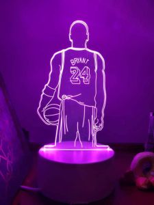 Kobe Bryant Basketball 3D Acrylic LED Lamp [single/7 colors/16 colors with remote - usb plug]