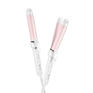 SimplusPink 2in1 Mini Hair straightener Curler Portable Dual Hair Straightening and Curling Light weight for traveling