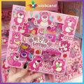 Hộp 100 Tấm Sticker Gấu Dâu Gấu Lotso Lotto Bear Hình Dán Chống Nước Trang Trí Sổ Bìa Sách Dễ Thương Đồ Chơi Trẻ Em. 